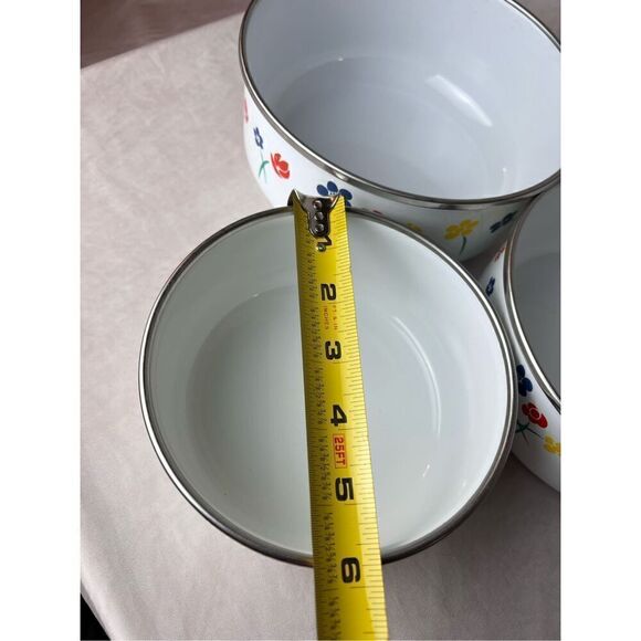 Vintage Enamel Bowl Set - Picture 5 of 8